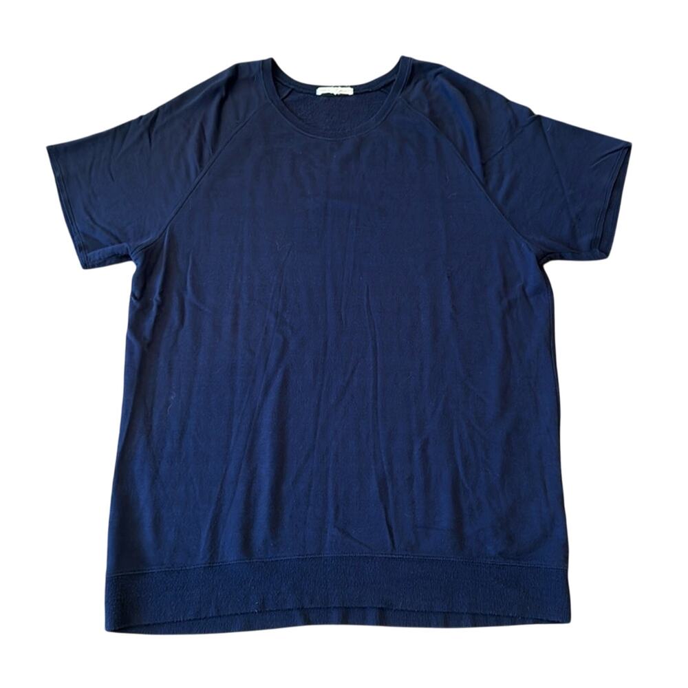 Threads 4 Thought Women's Raglan Short Sleeve Sweater Navy Size XL